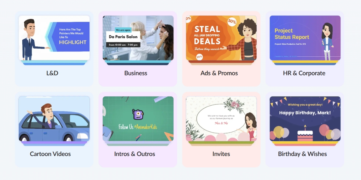Đa dạng template animation cho các ngành nghề - Animaker Đa dạng template animation cho các ngành nghề - Animaker