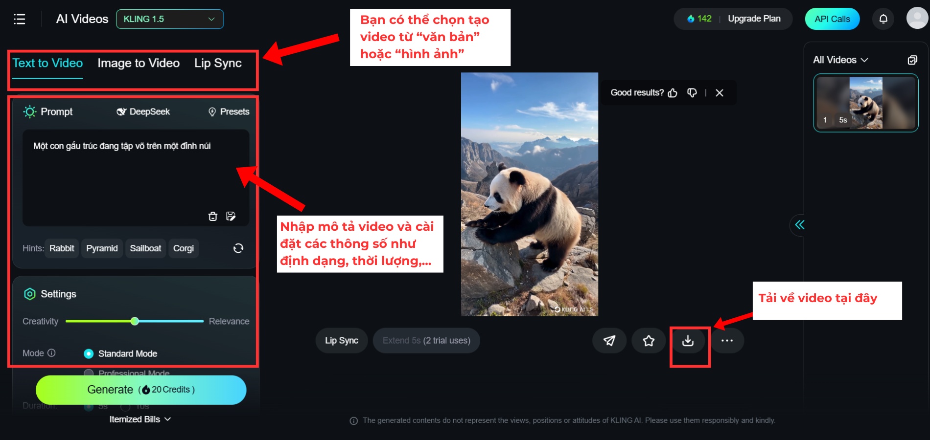 Nhập prompt mô tả video bạn muốn tạo - Kling AI Nhập prompt mô tả video bạn muốn tạo - Kling AI