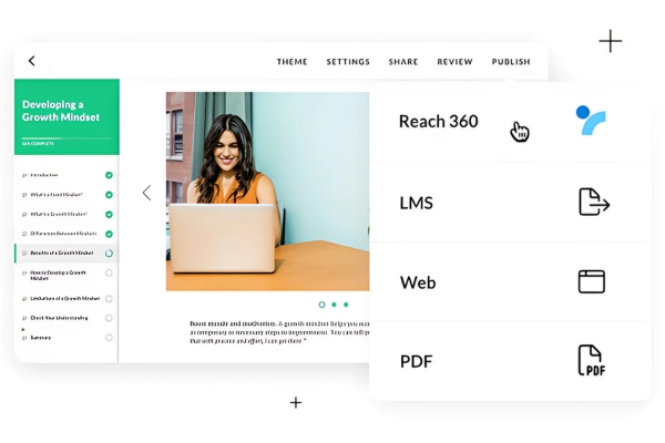 Reach 360 LMS tích hợp trong Articulate 360 Reach 360 LMS tích hợp trong Articulate 360