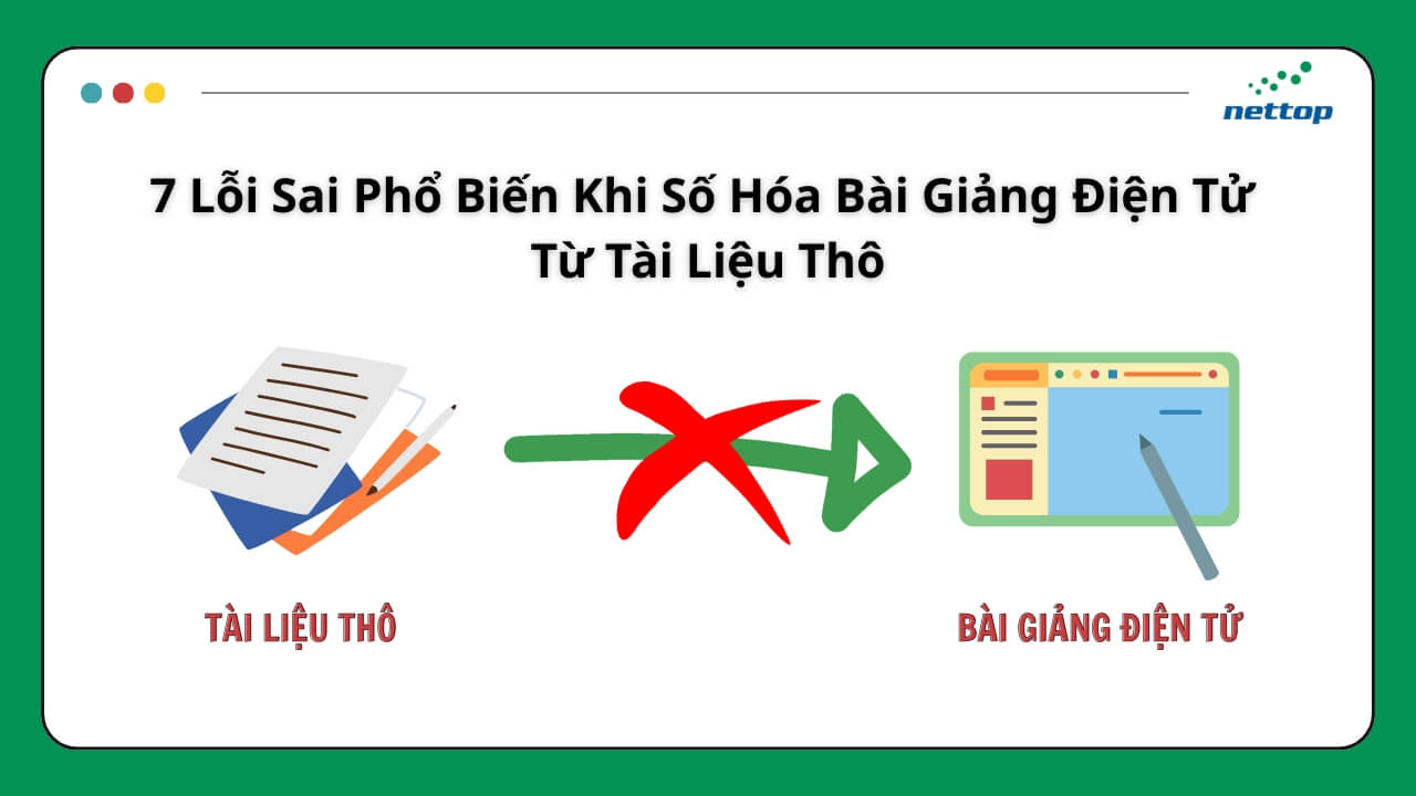 7 Lỗi Sai Phổ Biến Khi Số Hóa Bài Giảng Điện Tử Từ Tài Liệu Thô