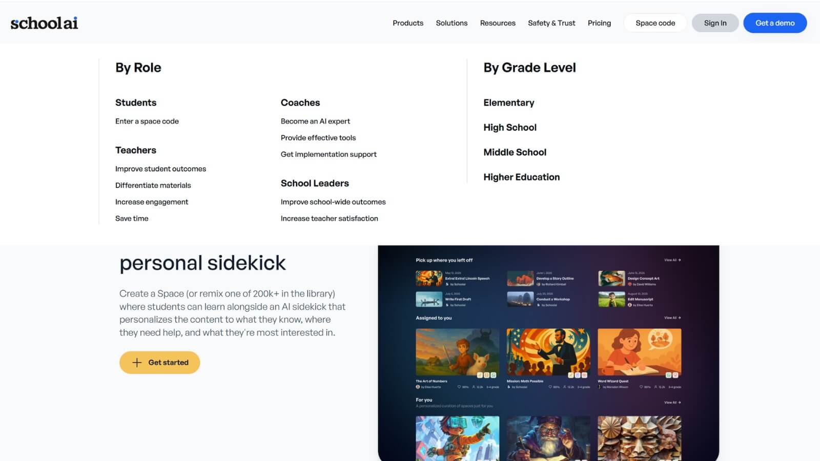 SchoolAI Không gian học tập cá nhân hóa và gia sư AI an toàn