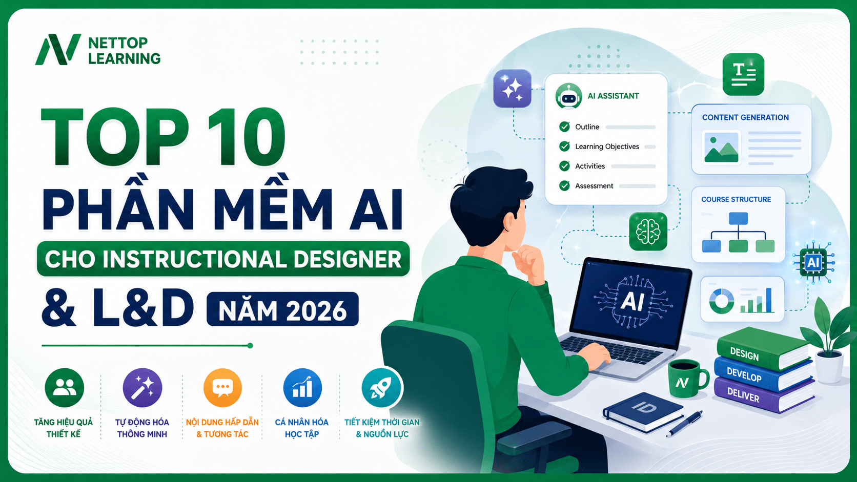 TOP 10 PHẦN MỀM AI CHO INSTRUCTIONAL DESIGNER & L&D 2026